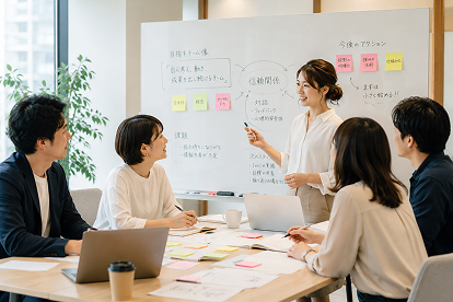 “社長の右腕”を育てるチーム研修の様子